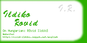 ildiko rovid business card