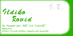 ildiko rovid business card